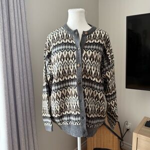 Cacharel Paris | vintage unisex 3 multicolored patterned Cardigan Sweater